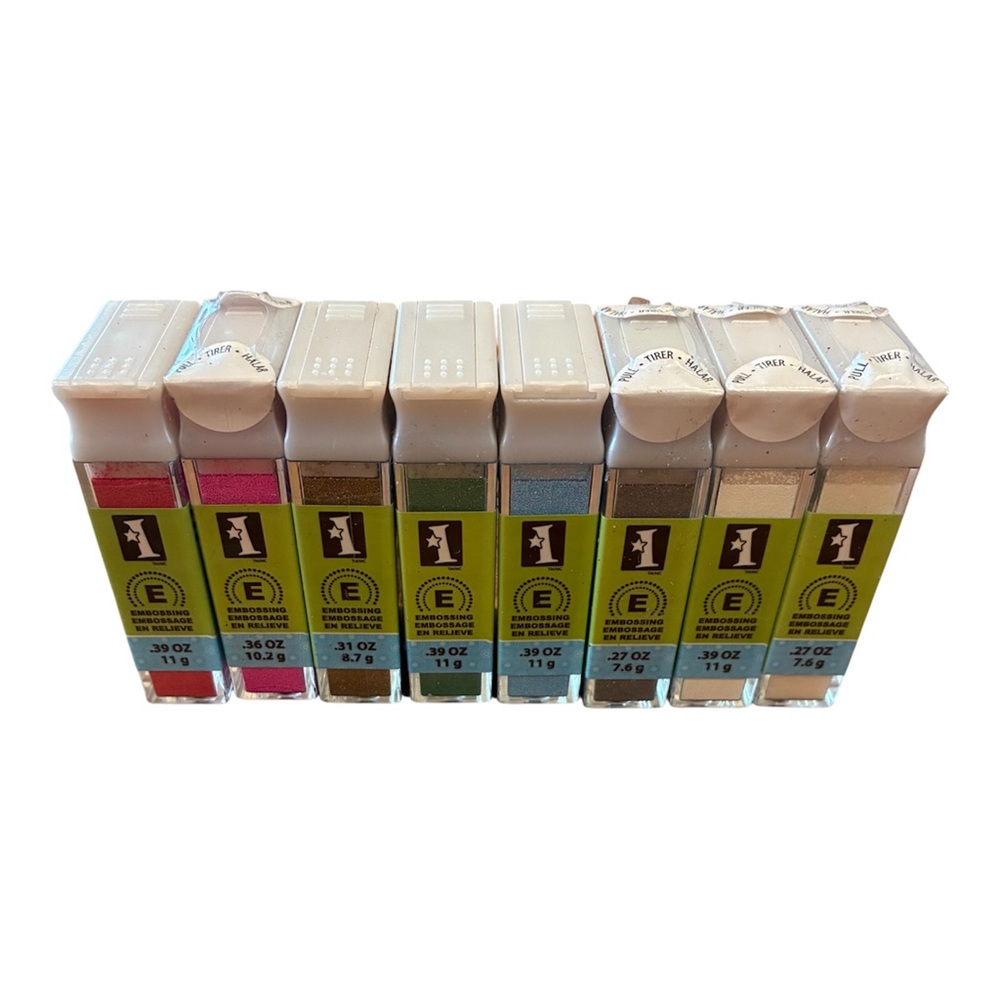 Inkadinkadoo Embossing Powder 8 Colors Cardmaking Scrapbooking Crafts Lot New